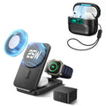 Station de charge magnétique pliable 3-en-1 CryoBoost (25 W) – US Plug-Black