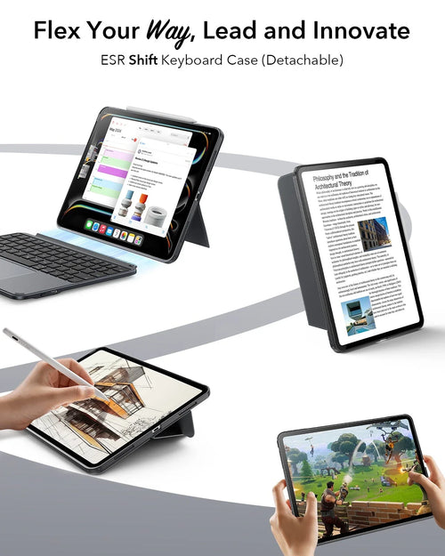Coque clavier Shift détachable pour iPad Pro 11" (2025) - US Layout - Dark Gray