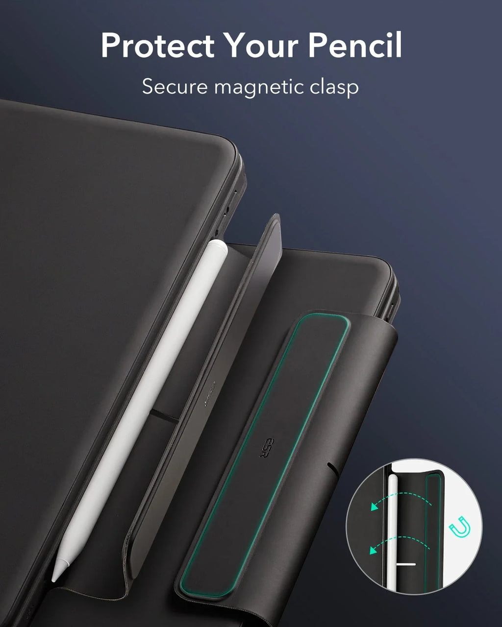 iPad Pro 13ʺ (2025) Étui à clavier magnétique Rebound et stylet 360° - US Layout-Black